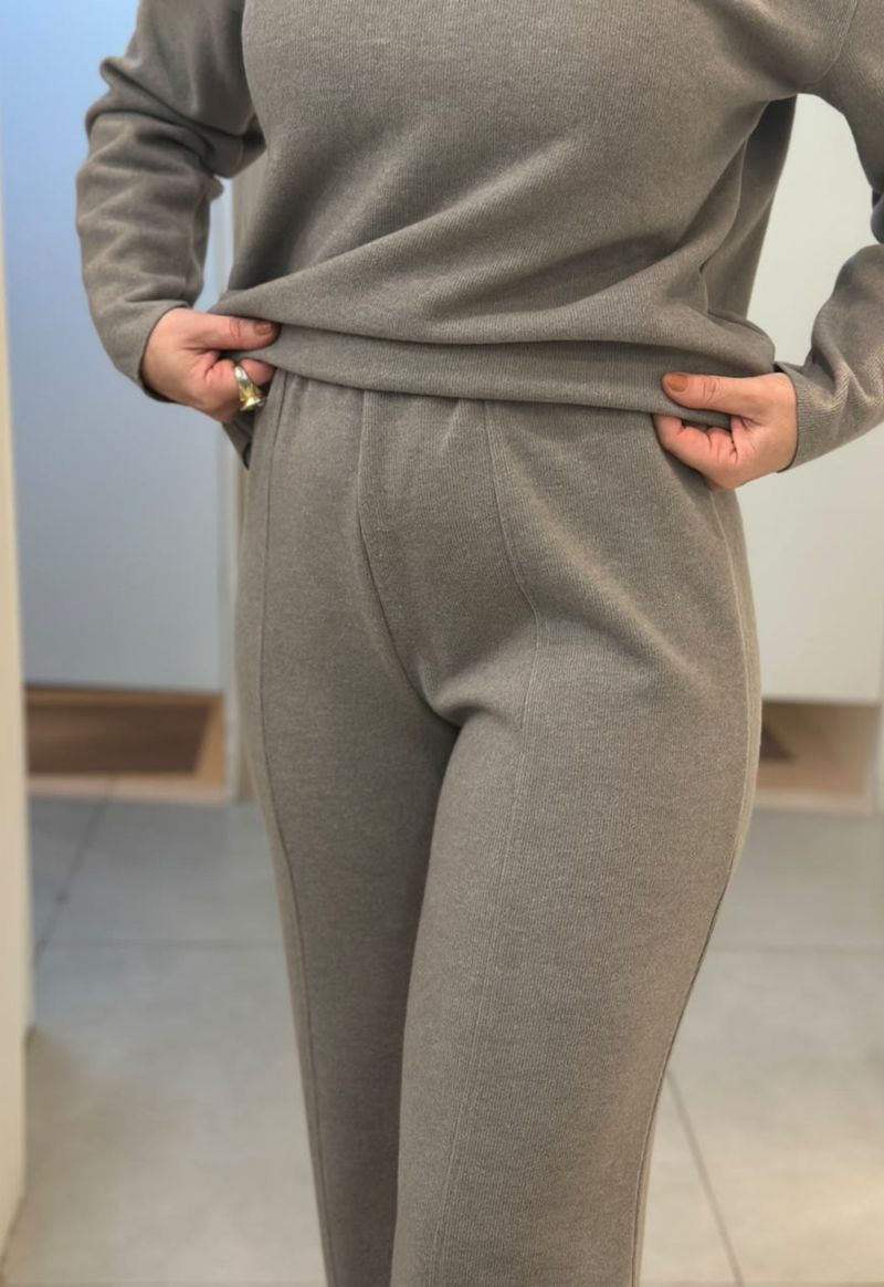 Calça Malha Soft Incorpada Style Box 150087 I Cinza