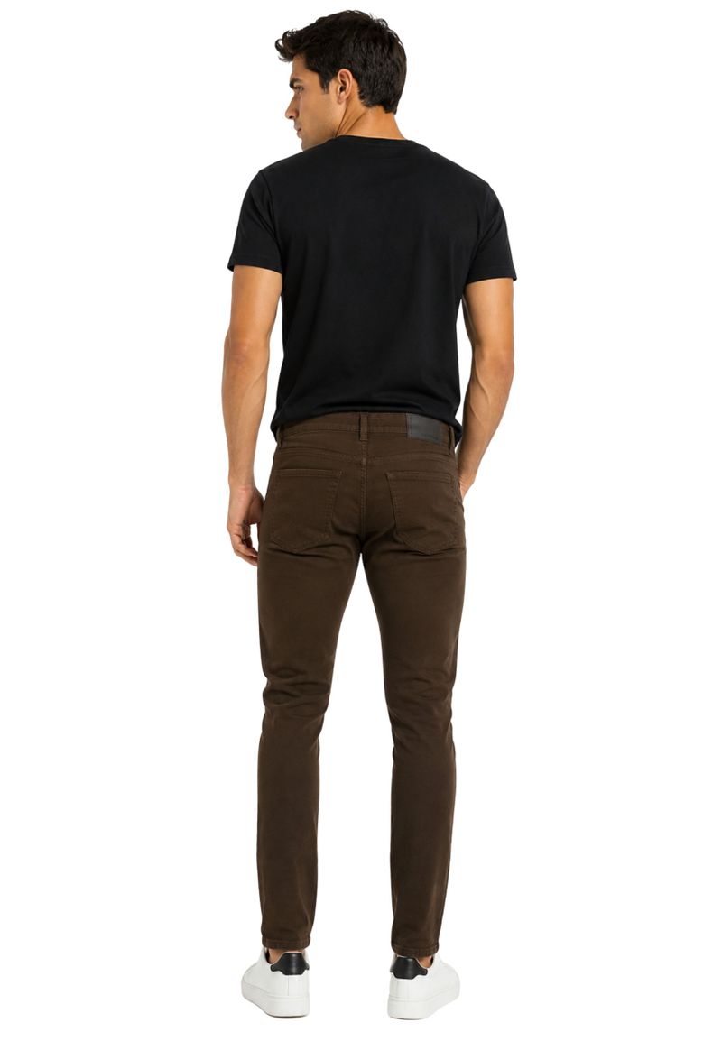 Calça Color Marrom Masculina Slim Ecxo | 5903