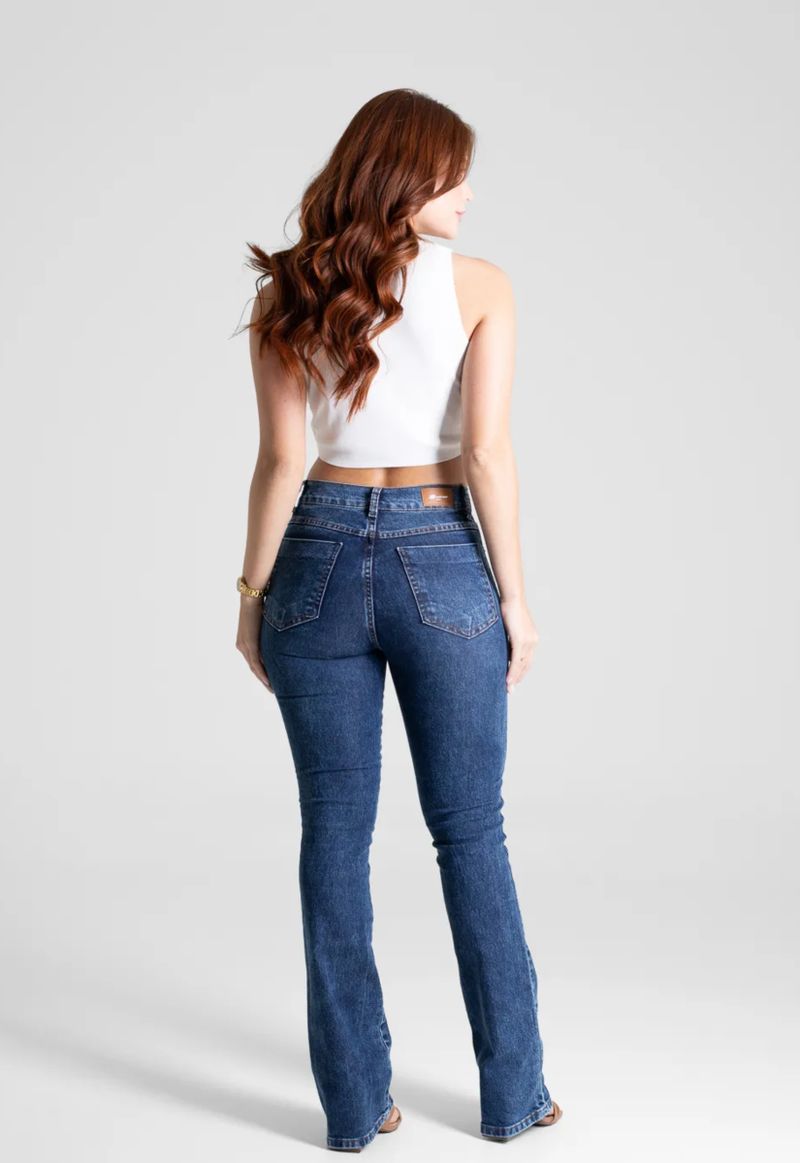 Calça jeans boot cut Sawary | Jeans Médio