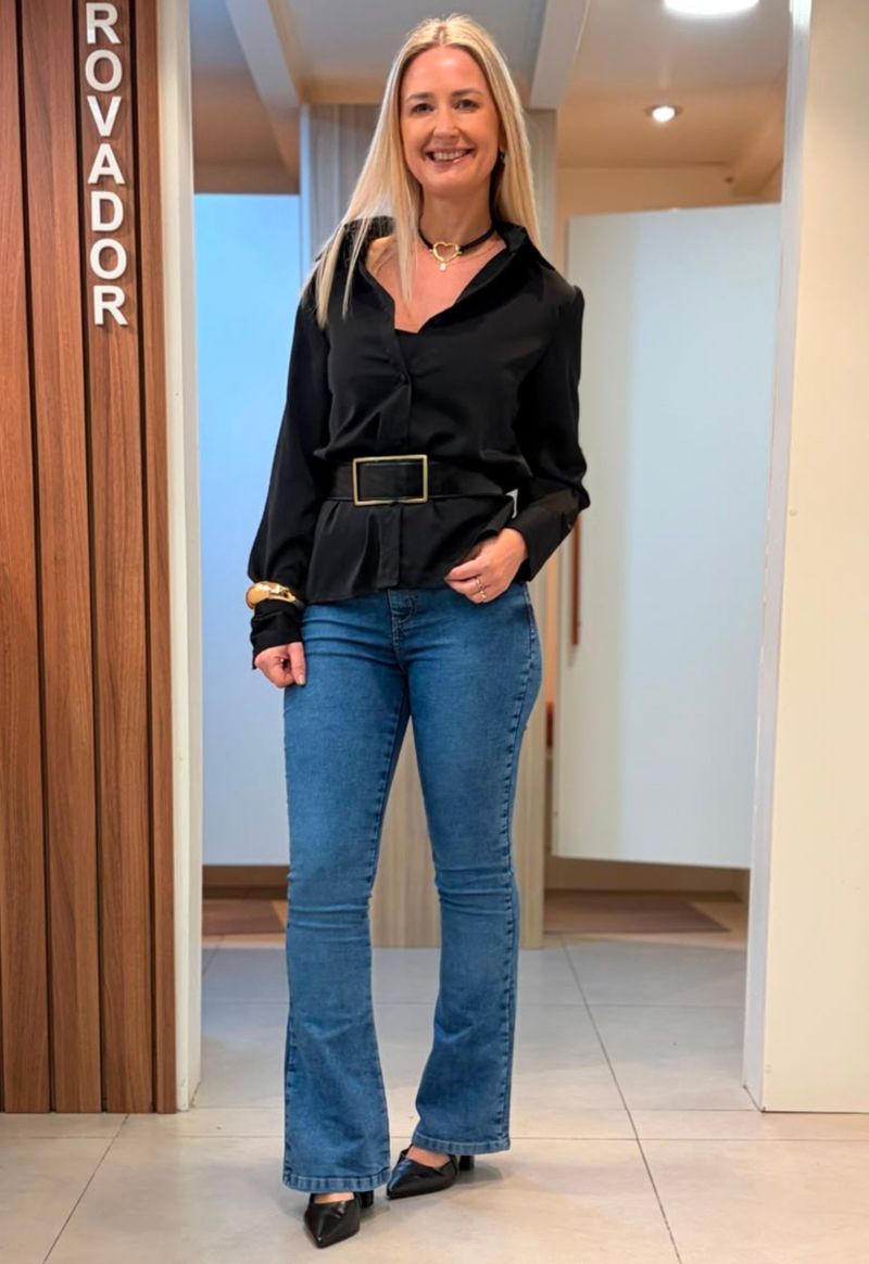 Calça jeans flare basica 3936 Kult