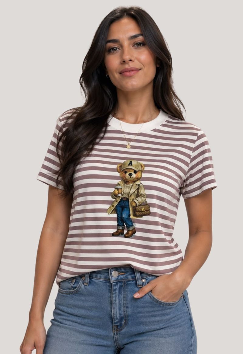T-shirt urso Blogueirinha | cappuccino