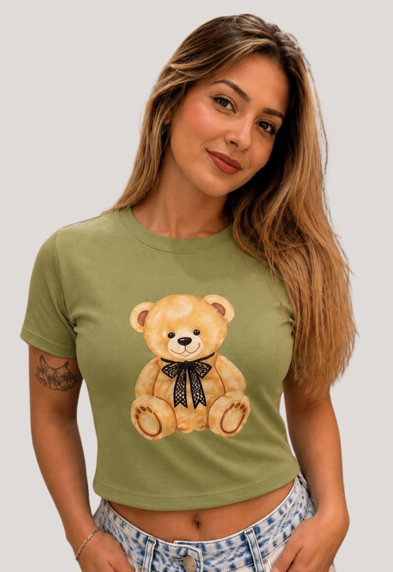 T-shirt urso Loverly | verde