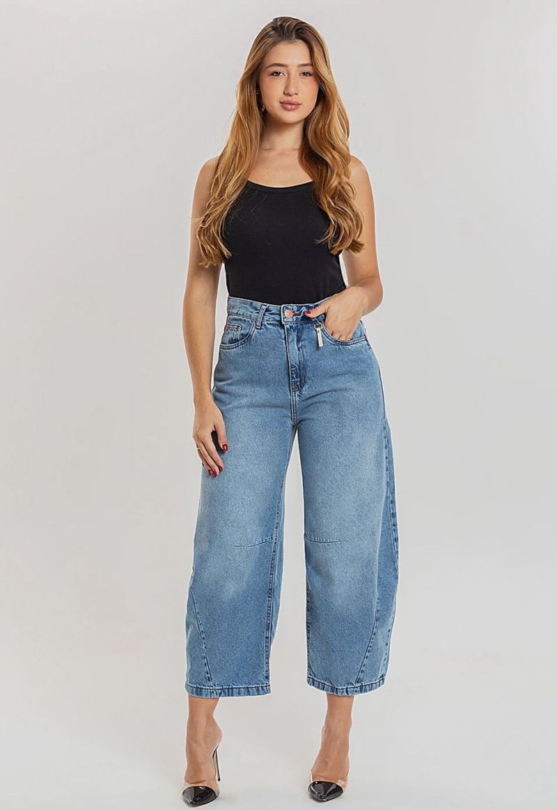 Calça Jeans Barrel 648 Black Jeans