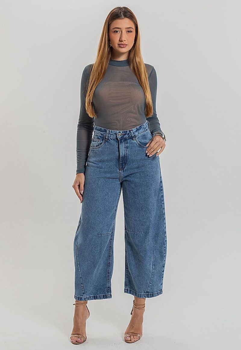 Calça jeans barrel 649 black jeans 