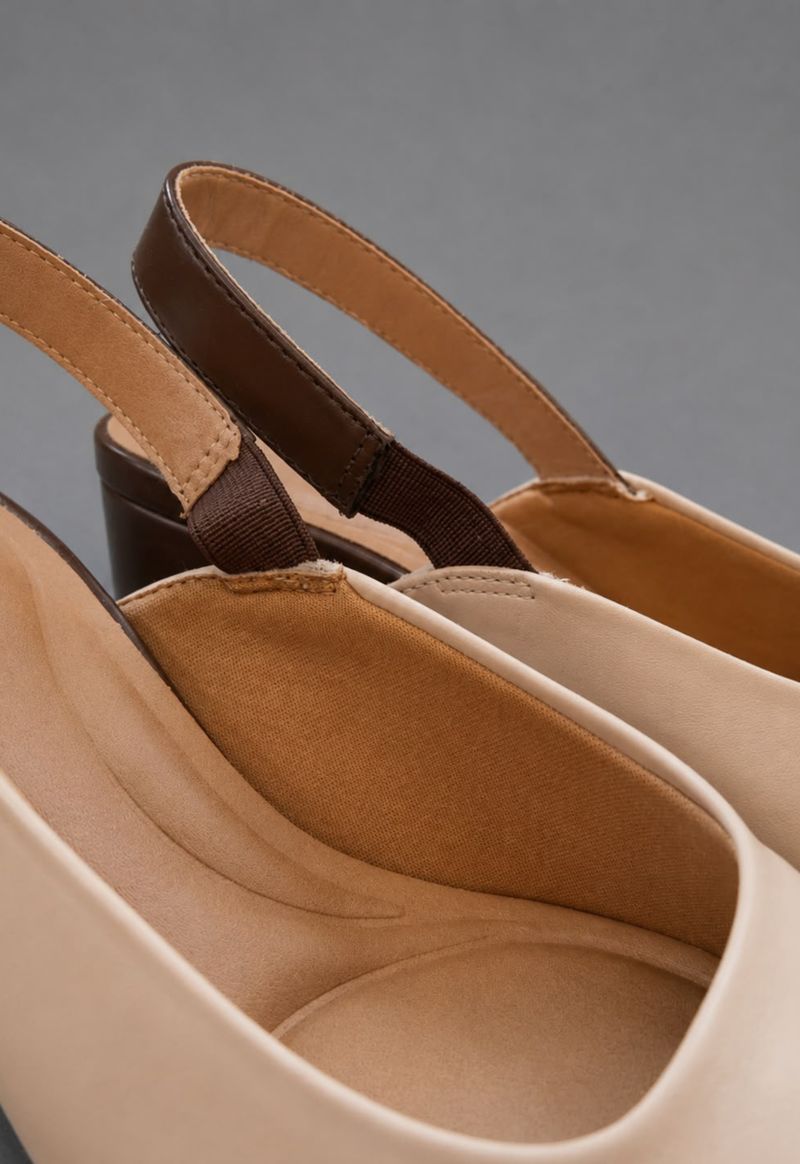 Scarpin slingback Beira rio | chocolate