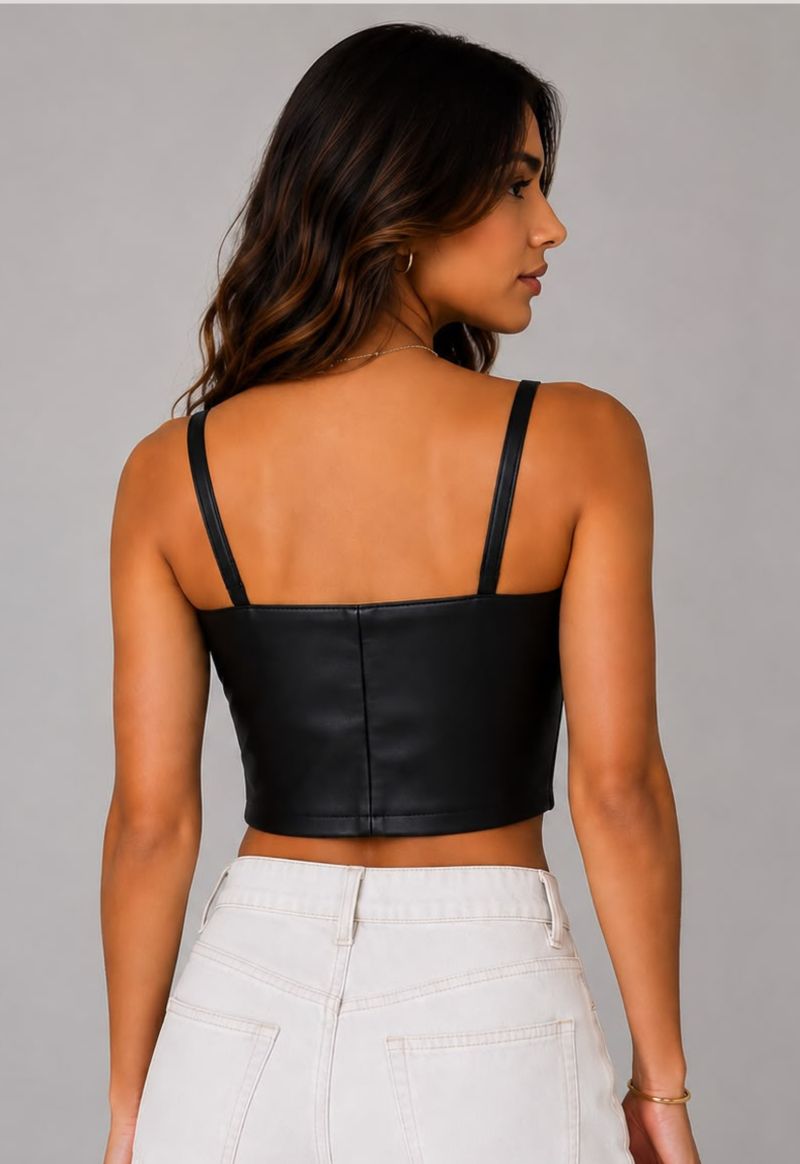 Cropped courino Davichi | preto