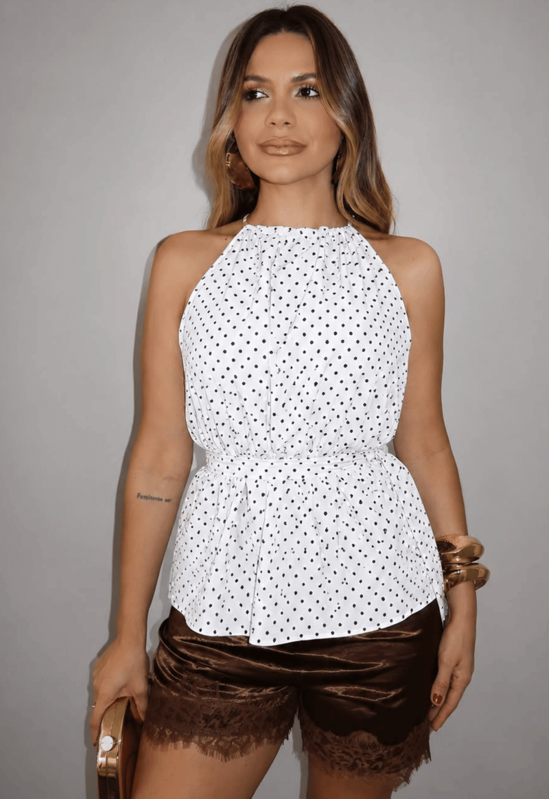 Blusa poá Aila Justa Moda | branco