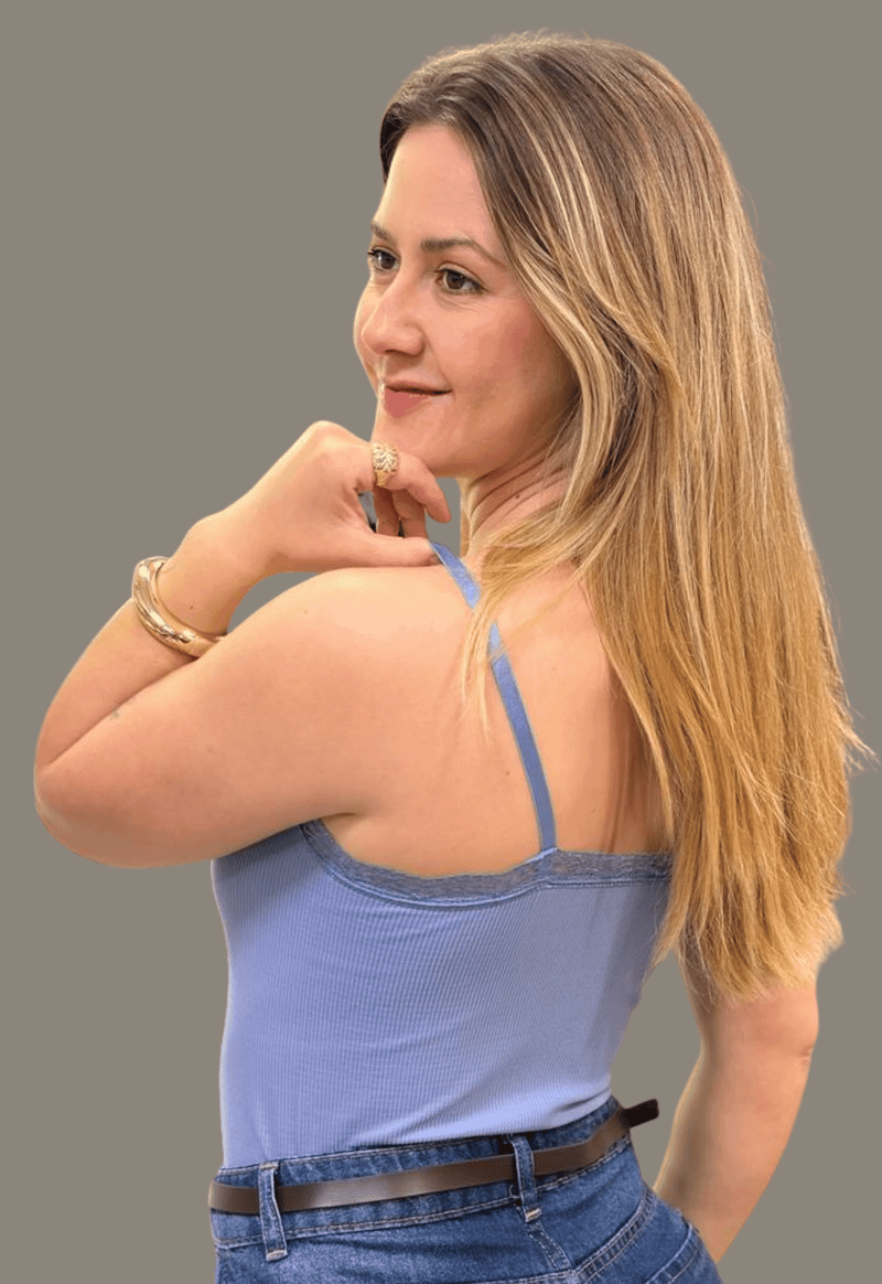 Regata alcinha detalhe renda 130009 Style box | azul 
