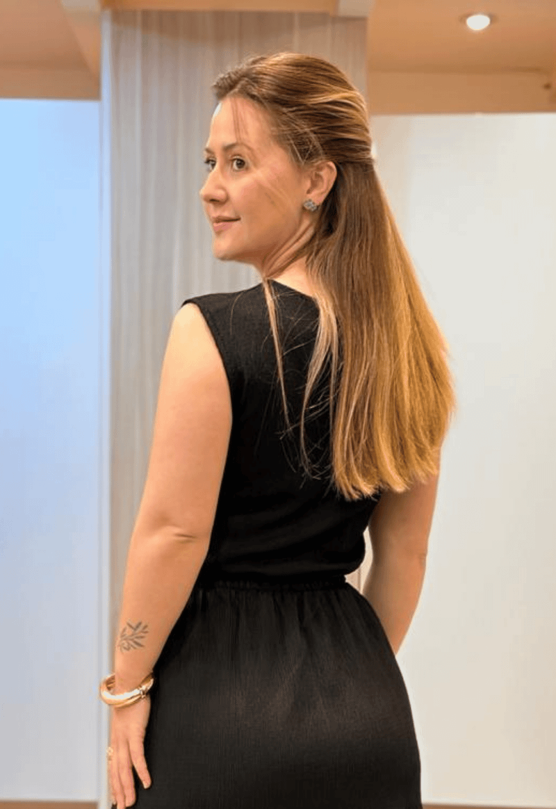 Regata com detalhe franzido lateral 110058 Style Box | preto