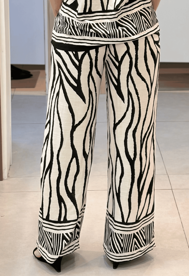  Calça pantalona zebra 290120 Facinelli | preto