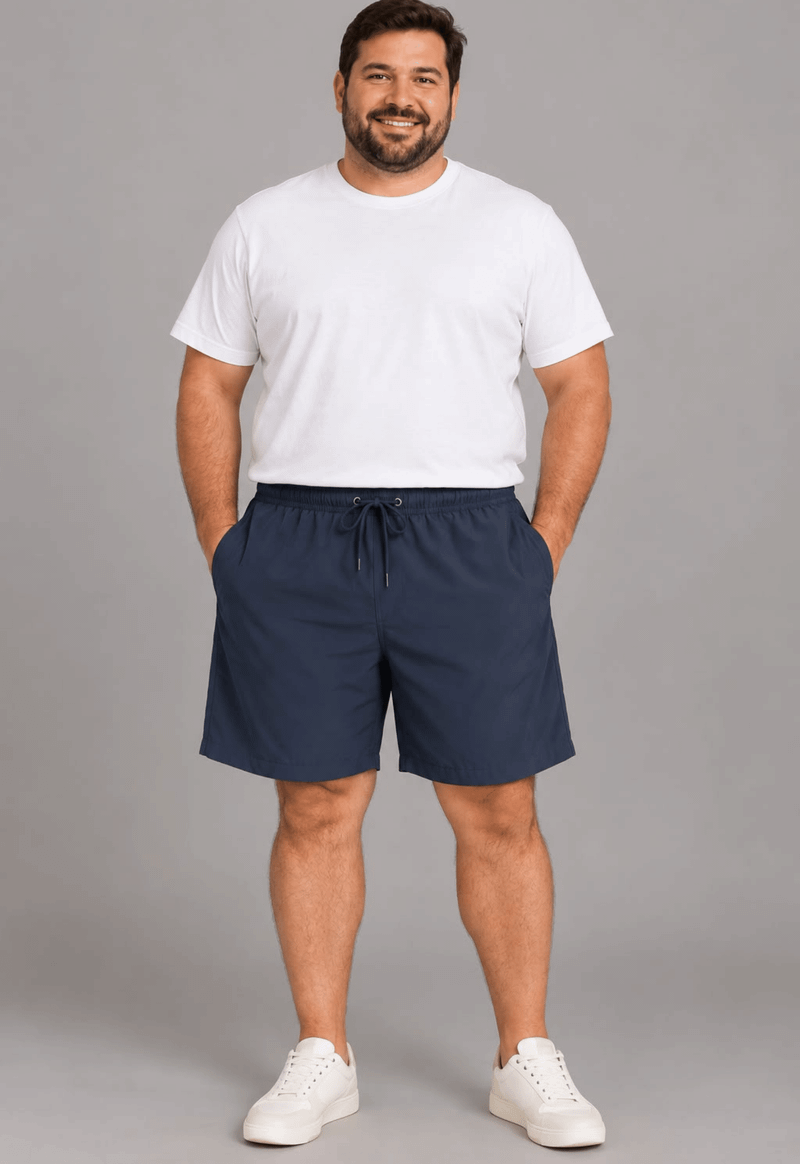 Bermuda masculina plus size 148040 Delkor | marinho