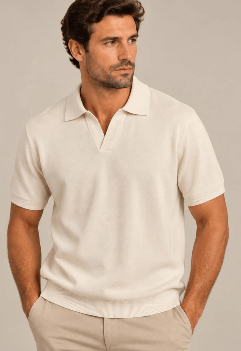 Camisa polo decote v 120281 Broken Rules |  off white