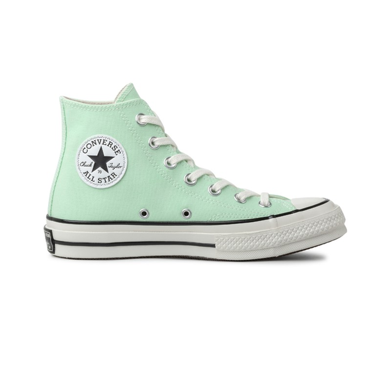 converse chuck 70 hi vintage white green