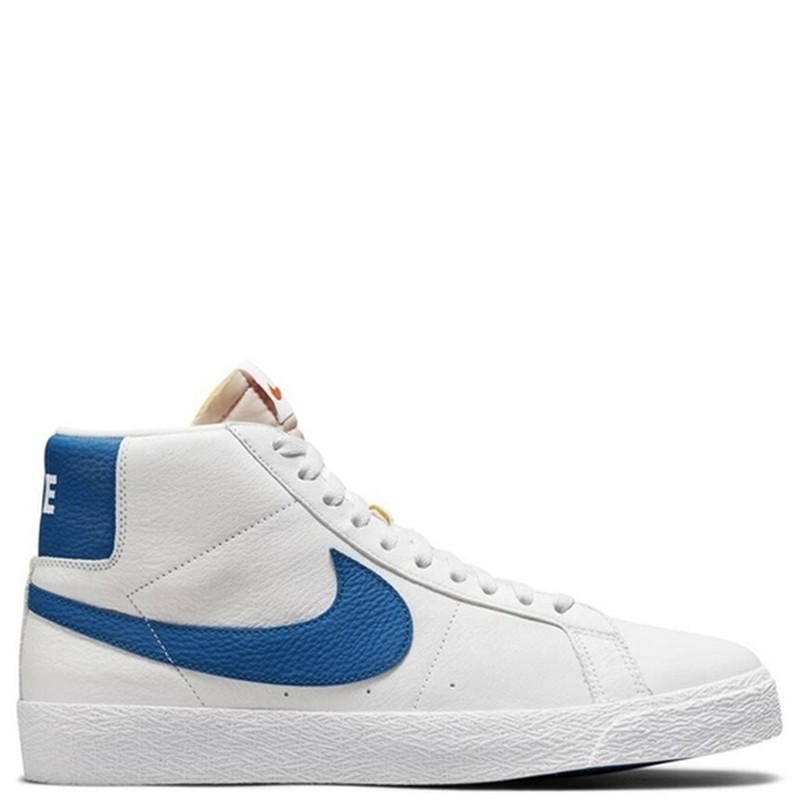 Tênis Nike SB Zoom Blazer Mid ISO Branco e Azul