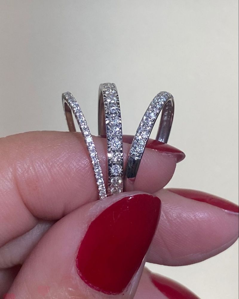 Aliança de Diamante Ouro Branco 