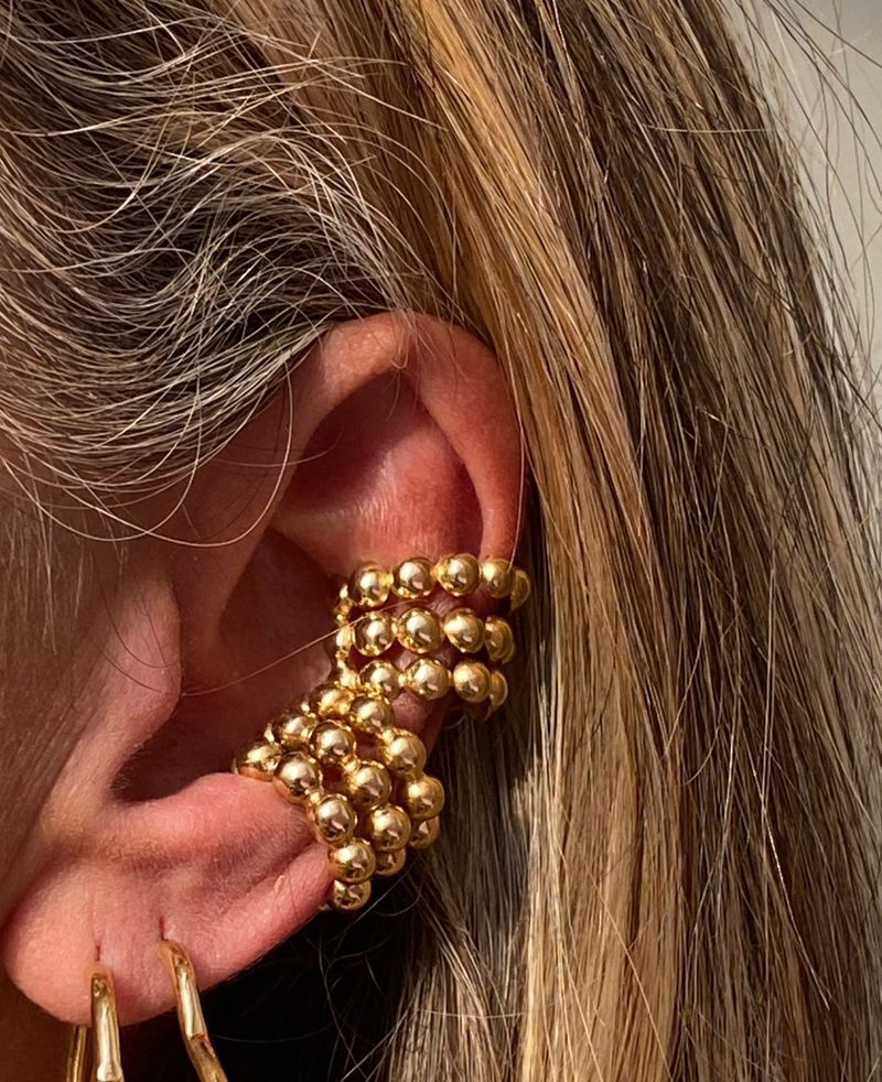 Piercing Bolinhas Ouro Amarelo 