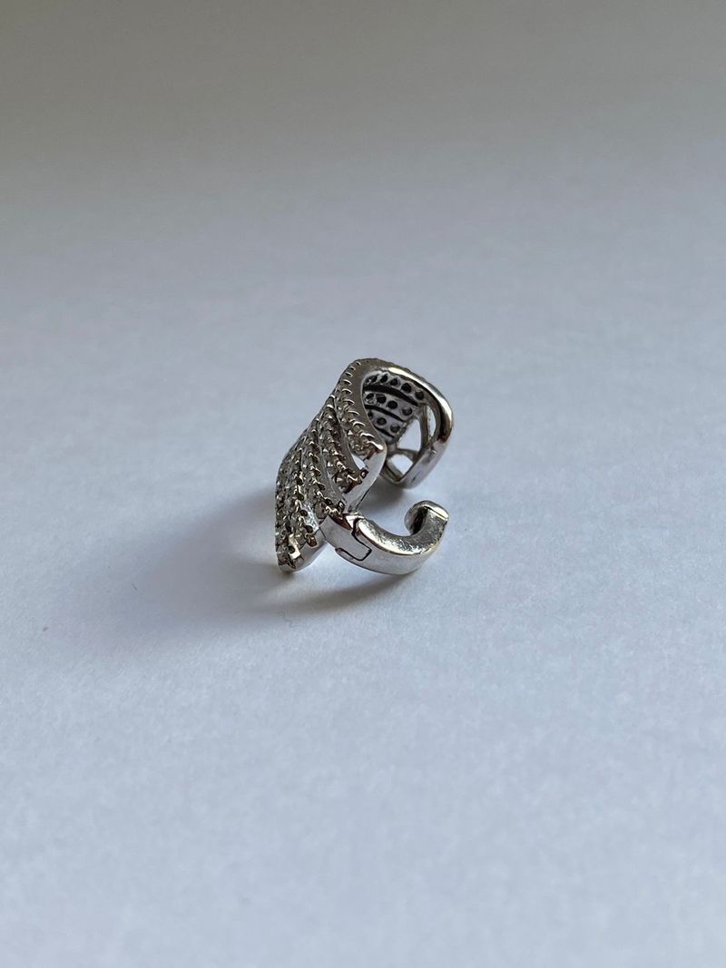 Piercing 5 Fileiras de Diamantes Ouro Branco