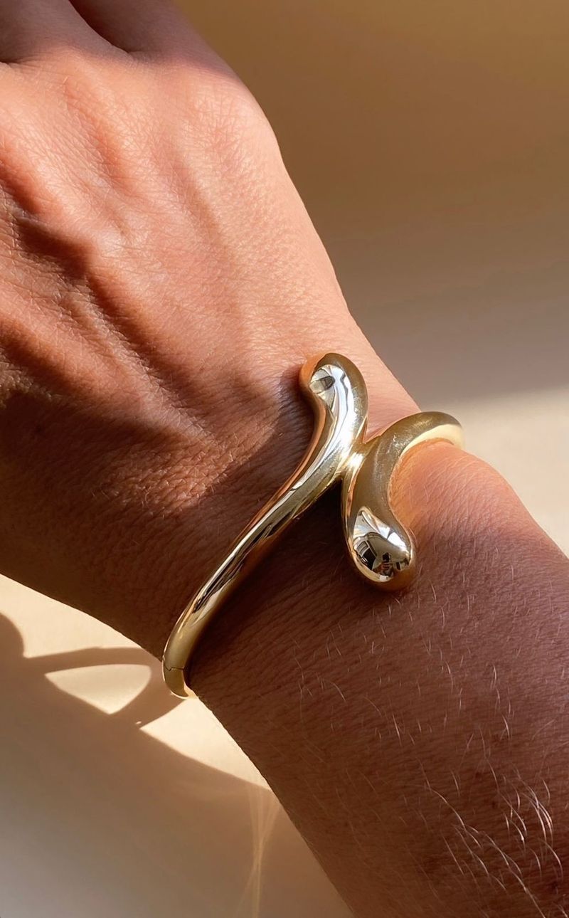 Bracelete Cobra Ouro Amarelo 