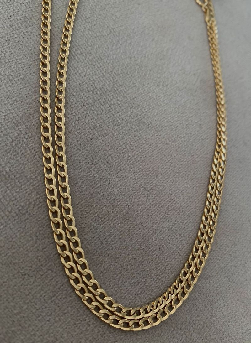 Corrente Elo Grumet 60CM Ouro Amarelo