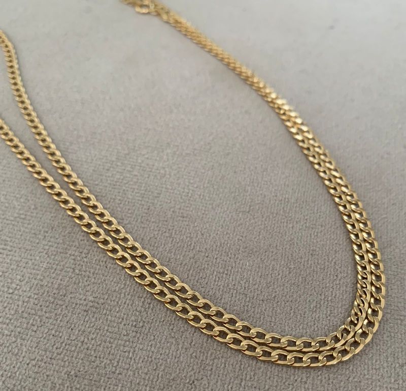 Corrente Elo Grumet 60CM Ouro Amarelo