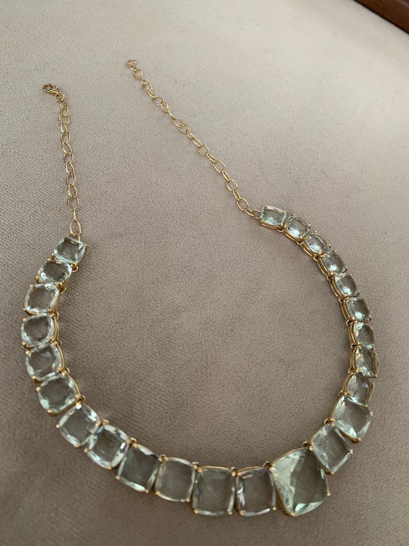 Colar Praziolita Ouro Amarelo