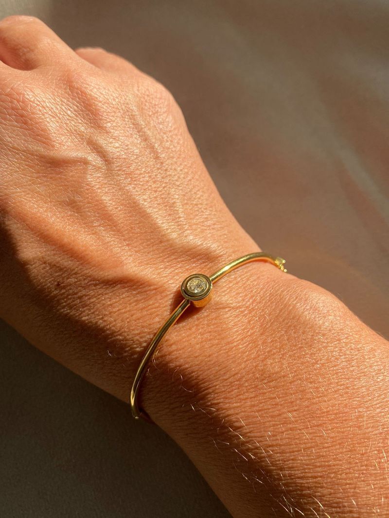 Bracelete  Diamante Ouro Amarelo