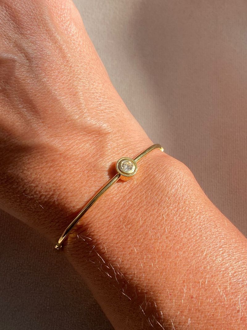 Bracelete  Diamante Ouro Amarelo