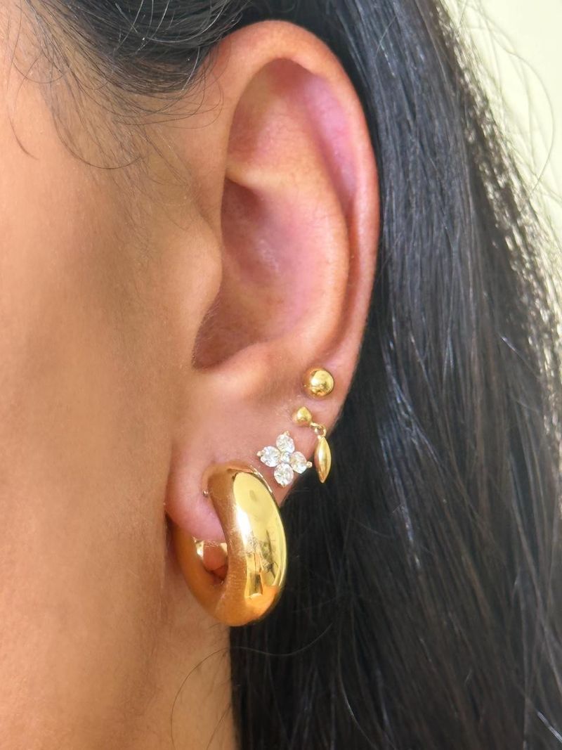 Argola Roliça 20MM Ouro Amarelo