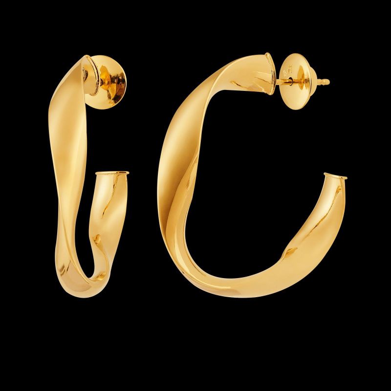 Argola Irregular Ouro Amarelo