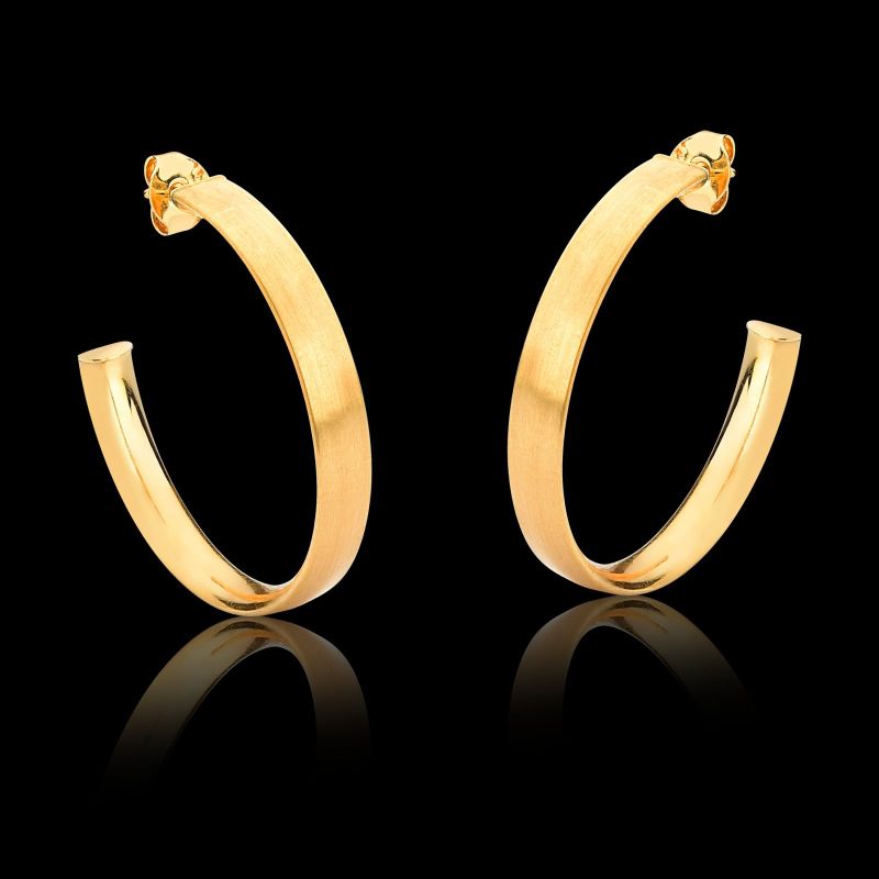 Argola Fosca Ouro Amarelo