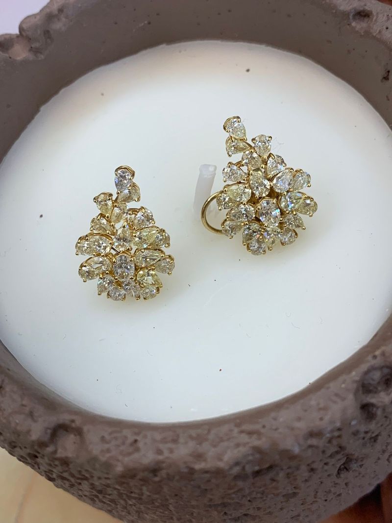 Brinco Diamante Yellow Ouro Amarelo.