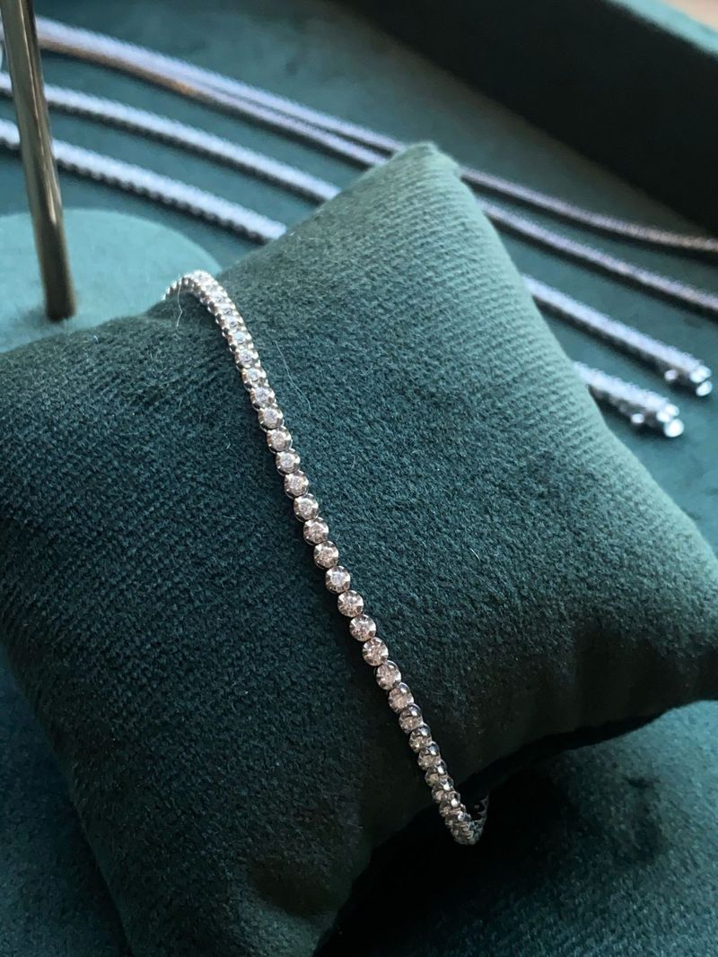 Pulseira Riviera Diamante Ouro Branco