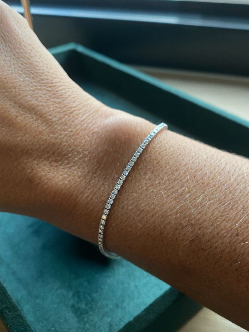 Pulseira Riviera Diamante Ouro Branco