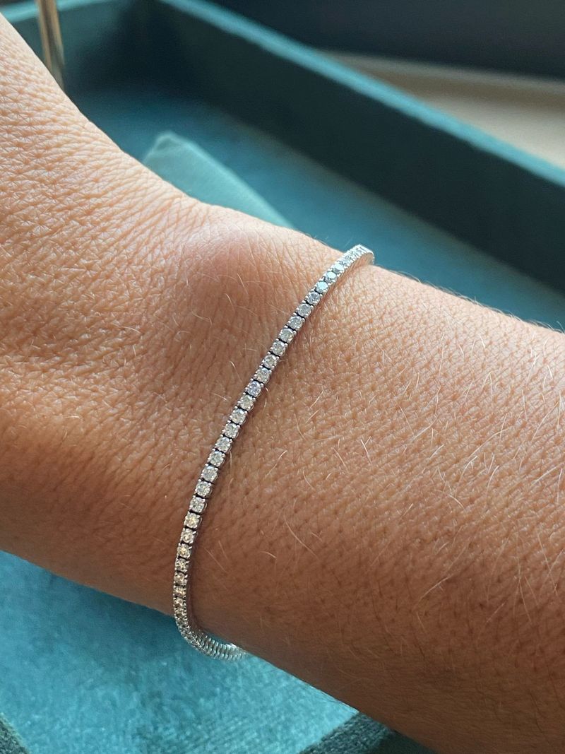Pulseira Riviera Diamante Ouro Branco