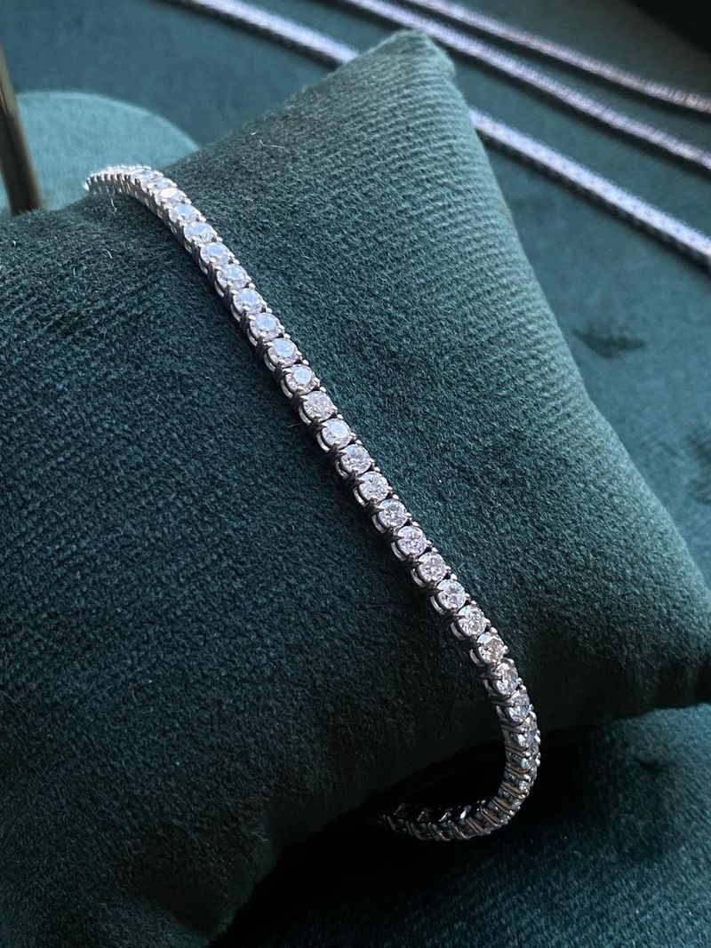 Pulseira Riviera Diamante Ouro Branco