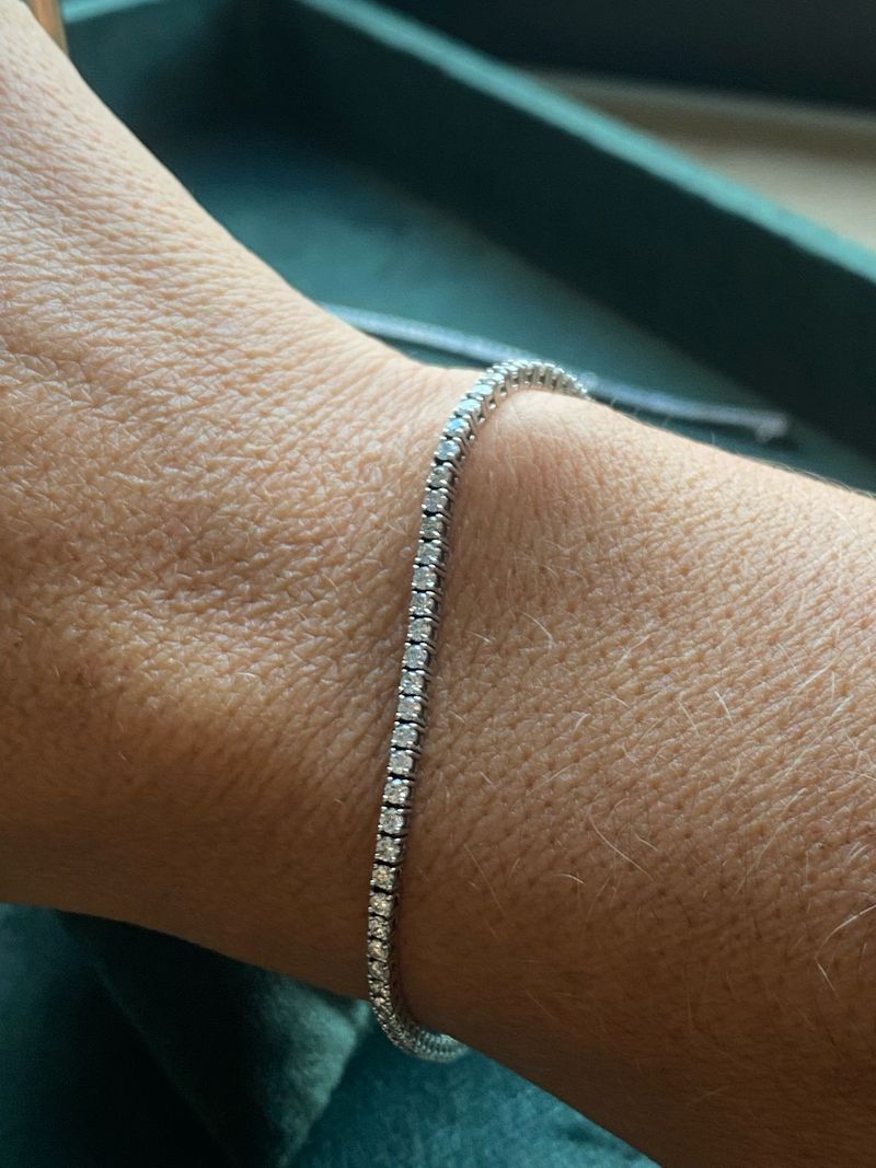 Pulseira Riviera Diamante Ouro Branco