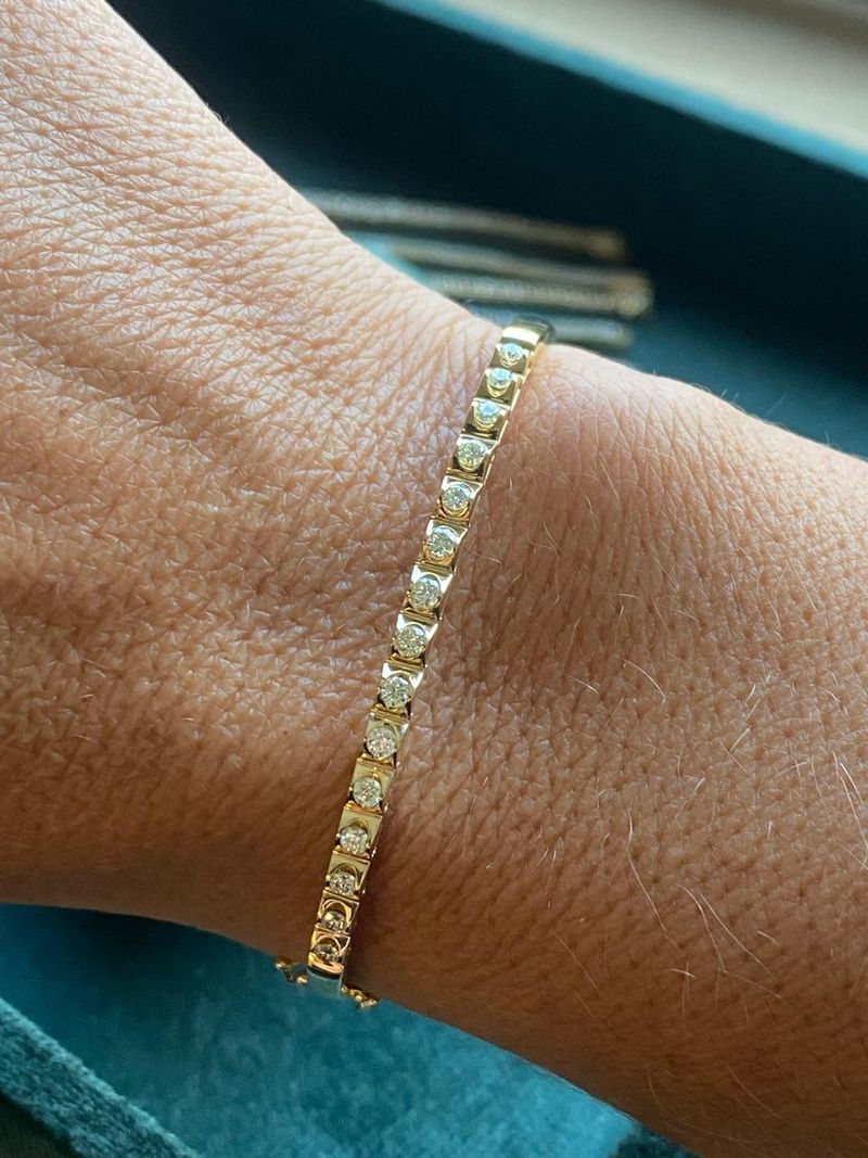 Bracelete Diamante Ouro Amarelo