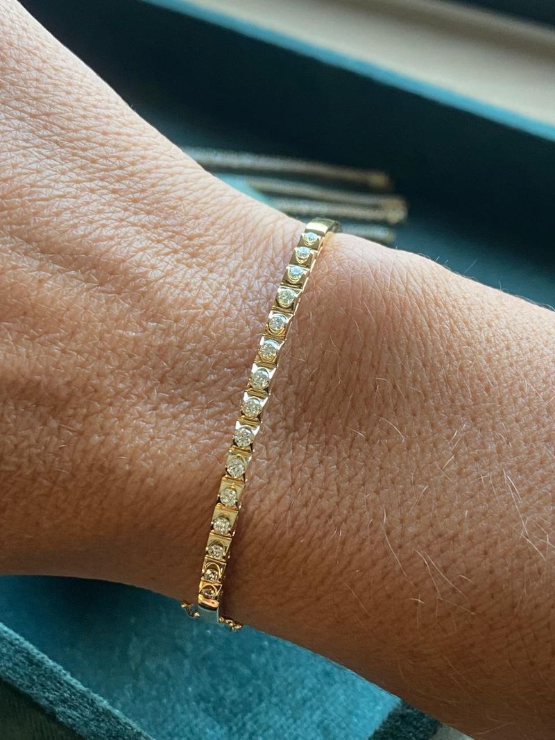 Bracelete Diamante Ouro Amarelo