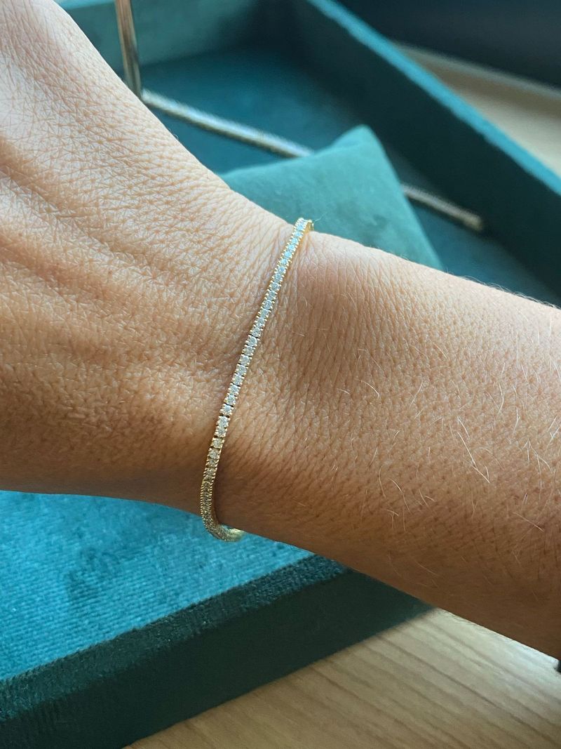 Pulseira Riviera Diamante Ouro Amarelo