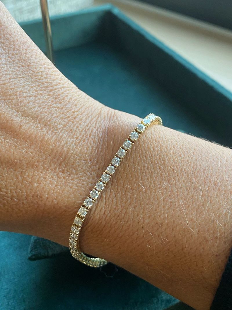 Pulseira Riviera Diamante Ouro Amarelo