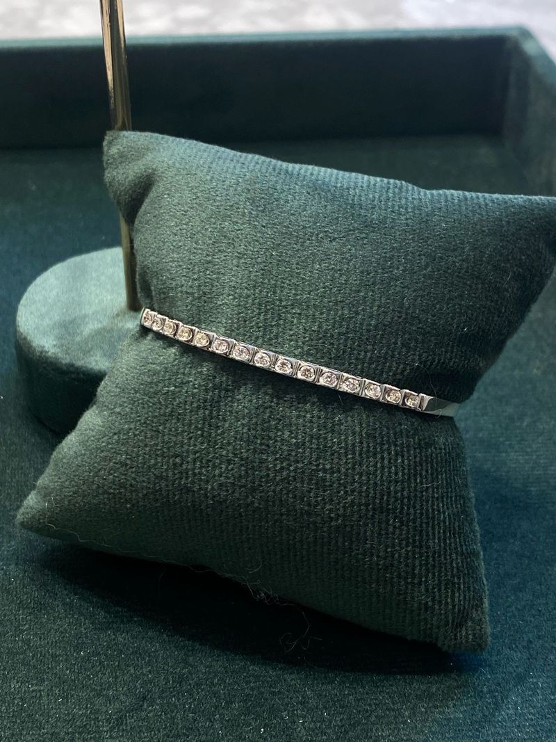 Bracelete Diamante Ouro Branco