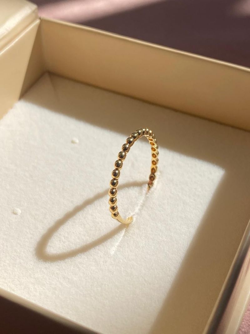 Meia Aliança Bolinhas Ouro Amarelo