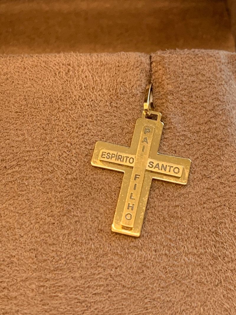Pingente Cruz Ouro Amarelo