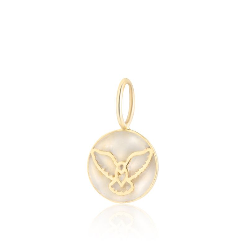 Pingente Divino Espírito Santo Ouro Amarelo