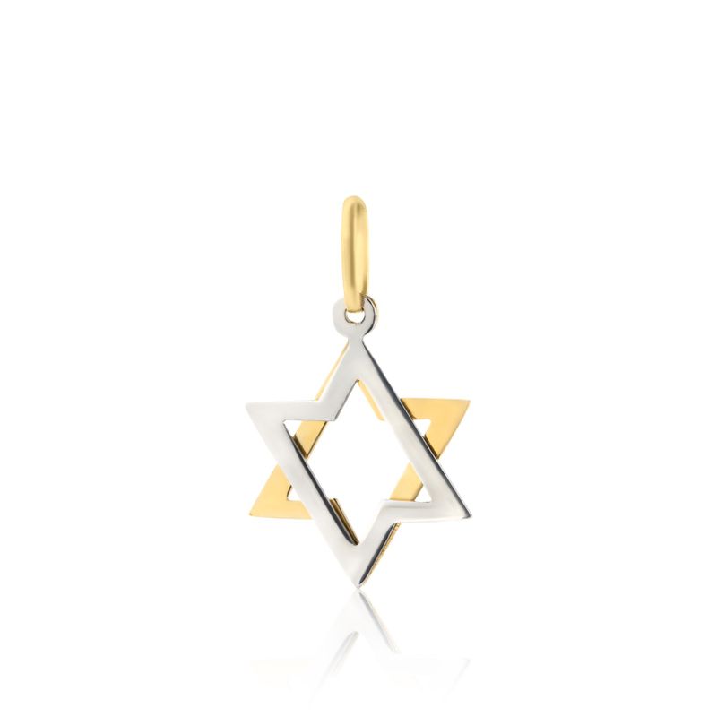 Pingente Estrela De Davi Ouro Amarelo