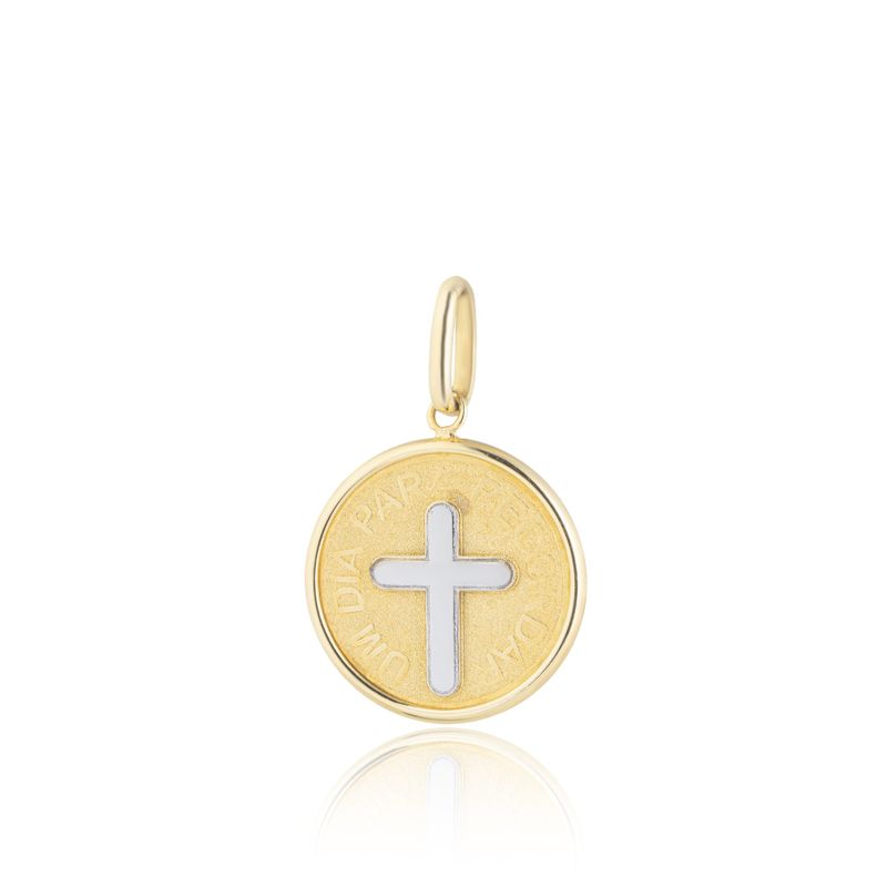 Pingente Batismo Ouro Amarelo
