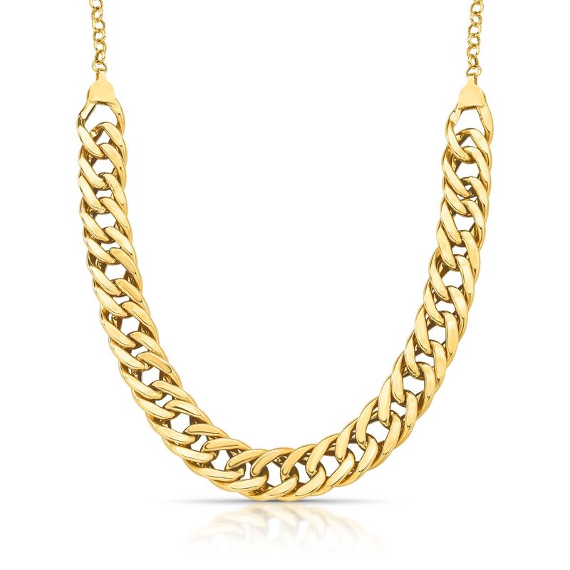 Colar Elos Chapado Ouro Amarelo.