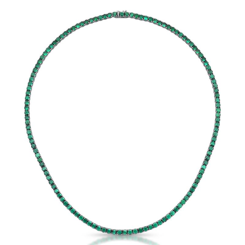 Colar Riviera Esmeraldas 12,02CTS em Ouro Branco