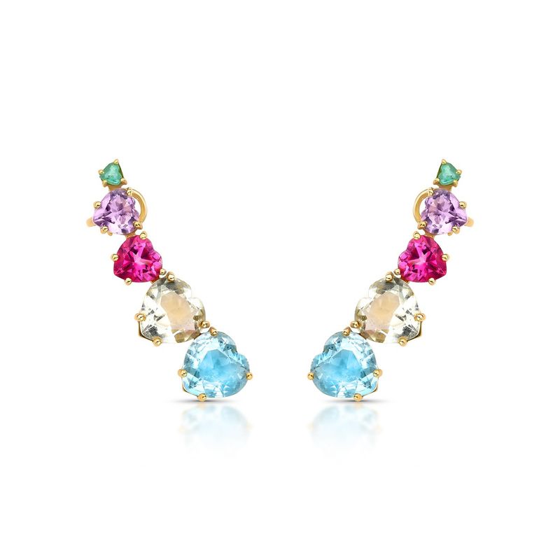BRINCO EAR CUFF PEDRAS BRASILEIRAS