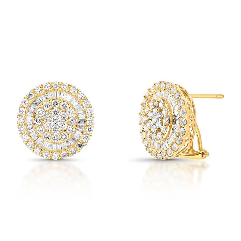 Brinco Pizza com Diamantes Ouro Amarelo